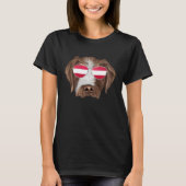 Austrian Flag German Wirehaired Pointer Dog Austri Tシャツ (正面)