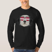 Austrian Flag Polish Lowland Sheepdog Dog Austria  Tシャツ (正面)