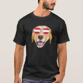 Austrian Flag Yellow Labrador Retriever Dog Austri Tシャツ (正面)
