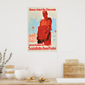 Austrian Socialist Party Election Poster Our work ポスター (キッチン)