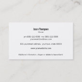 AutBody修復フラッグ市松模様にシールド・モノグラム 名刺 (裏面)