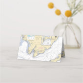 Authentic 航海の Chartいかり結婚/イベント プレイスカード (裏面)