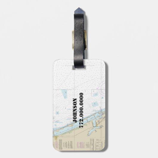 Authentic 航海の Chart Stuart FL ラゲッジタグ (裏面縦)