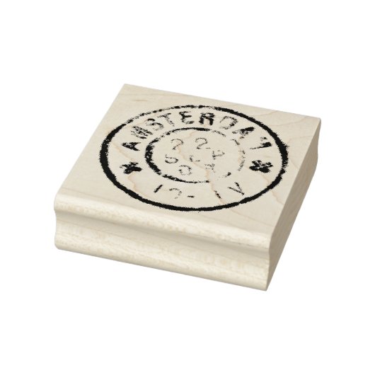 Authentic 1903アムステルダムポストマークラバーアートスタンプ ラバースタンプ (スタンプ)