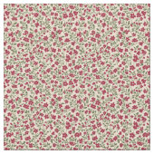 Authentic 1940s Muted Burgundy Floral Sprig  ファブリック (クローズアップ)