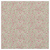 Authentic 1940s Utility Khaki & Burgundy Floral  ファブリック (クローズアップ)