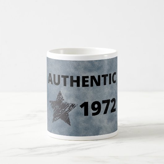 Authentic 1972ヴィンテージスターレトロ誕生日デザイン コーヒーマグカップ