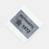 Authentic 1972ヴィンテージスターレトロ誕生日デザイン スタンダードランチョンナプキン (角)