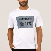 Authentic 1972ヴィンテージスターレトロ誕生日デザイン tシャツ (正面)