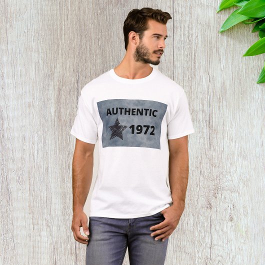 Authentic 1972ヴィンテージスターレトロ誕生日デザイン tシャツ
