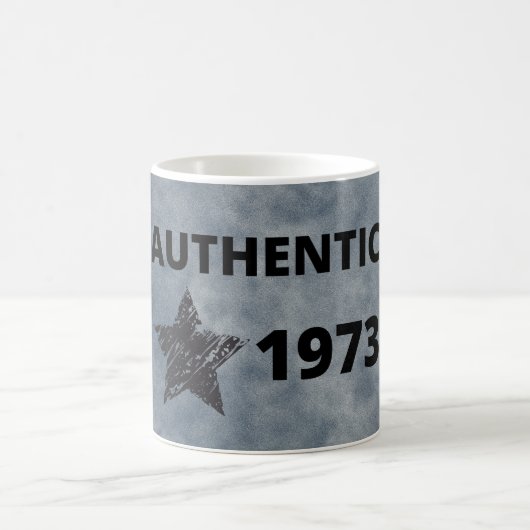 Authentic 1973ヴィンテージ誕生日グランジと星 コーヒーマグカップ (中央)