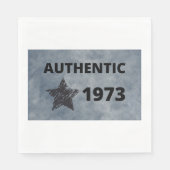 Authentic 1973ヴィンテージ誕生日グランジと星 スタンダードランチョンナプキン (正面)