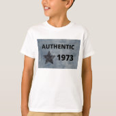 Authentic 1973ヴィンテージ誕生日グランジと星 tシャツ (正面)