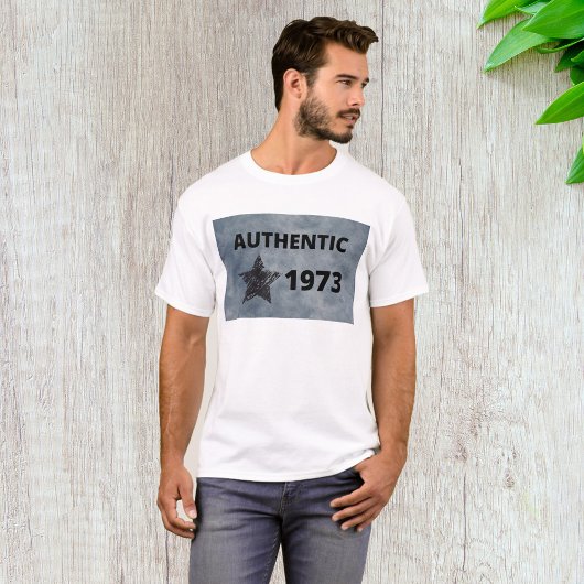 Authentic 1973ヴィンテージ誕生日グランジと星 tシャツ