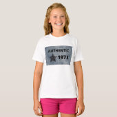 Authentic 1973ヴィンテージ誕生日グランジと星 tシャツ (正面フル)