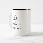 Authentic A - Personalized Luxury Praise ツートーンマグカップ (正面左)
