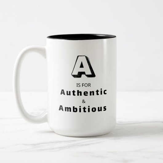 Authentic A - Personalized Luxury Praise ツートーンマグカップ (左)
