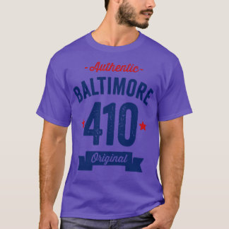 Authentic Baltimore 410エリアコード Tシャツ