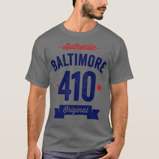 Authentic Baltimore 410エリアコード Tシャツ