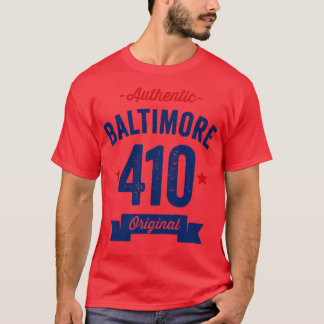 Authentic Baltimore 410エリアコード Tシャツ