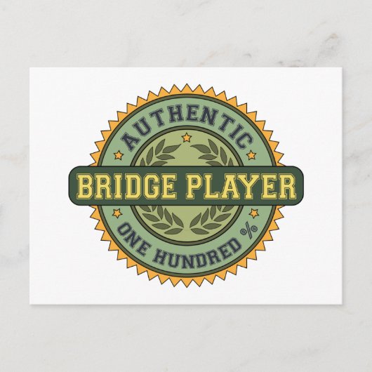 Authentic Bridge Player ポストカード (正面)