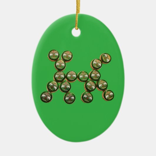 ​🐶 Authentic Chang Beer Cap Dog セラミックオーナメント (正面)