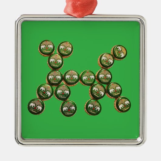 ​🐶 Authentic Chang Beer Cap Dog メタルオーナメント (正面)