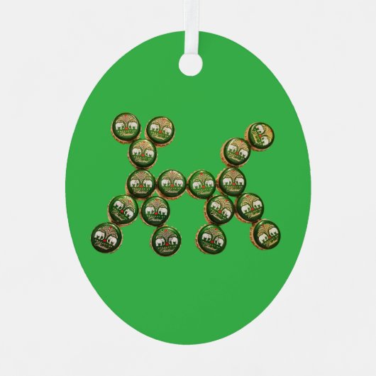 ​🐶 Authentic Chang Beer Cap Dog メタルオーナメント (正面)