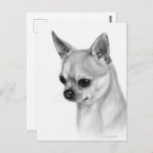 Authentic Chihuahua Artwork ポストカード (正面/裏面)
