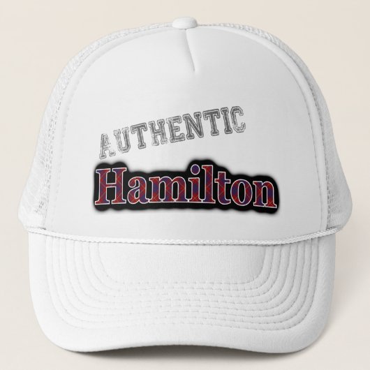 Authentic Clan Hamiltonスコットランドタータンチェック名 キャップ (正面)