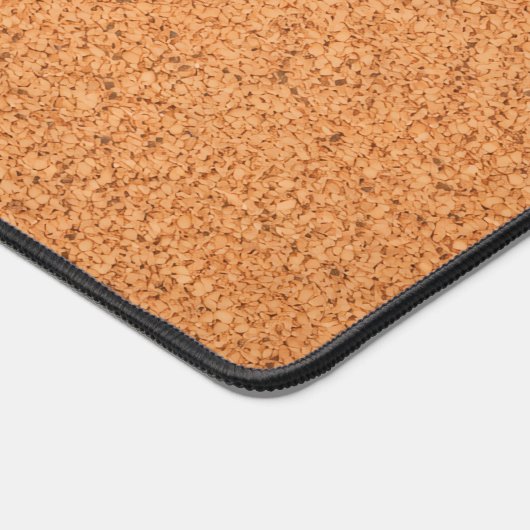 Authentic Cork Board Texture Office Desk Mat デスクマット (コーナー)