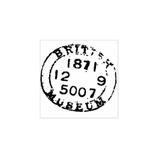 Authentic Dated Museum Document Seal Journaling Ru ラバースタンプ (インプリント)