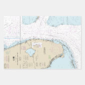 Authentic Floridaチャート航海の・ボーティング ラッピングペーパーシート (正面2)
