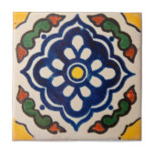 Authentic Handmade Moroccan Green Blue タイル (正面)