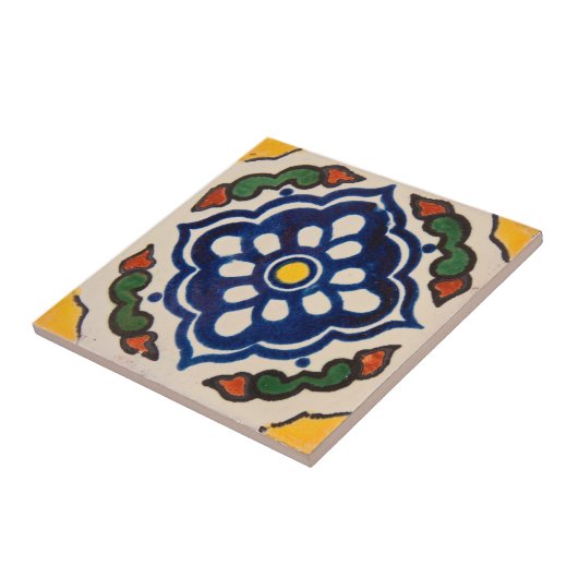 Authentic Handmade Moroccan Green Blue タイル (側面)