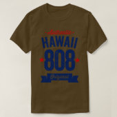 Authentic Hawaii 808エリアコード Tシャツ (デザイン正面)