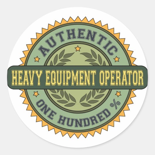 Authentic Heavy Equipmentオペレータ ラウンドシール (正面)