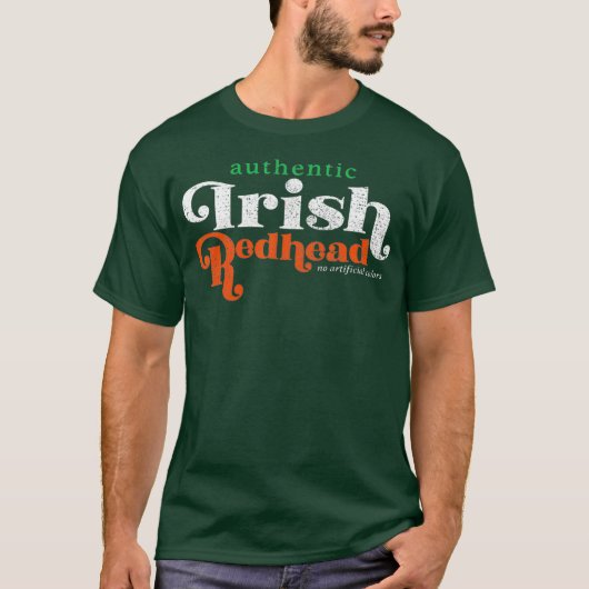 Authentic Irish Redhead Funny Red Head Gift Tシャツ (正面)