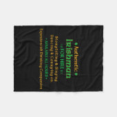 Authentic Irishman For Hire Funny T Shirt  フリースブランケット (正面(横))