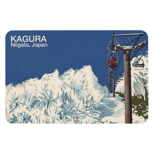 Authentic Japan Snow Culture – Kagura, Niigata 2 マグネット (横)