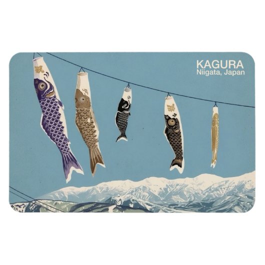 Authentic Japan Snow Culture – Kagura, Niigata 2 マグネット (横)