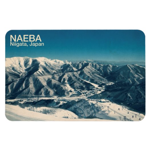 Authentic Japan Snow Culture – Naeba, Niigata 1 マグネット (横)