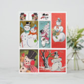 Authentic Mid Century 1950s雪だるまイラスト! (スタンド正面)