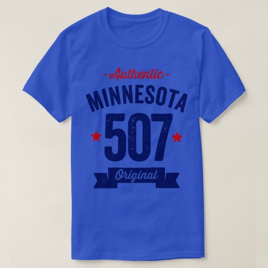 Authentic Minnesota 507エリアコード Tシャツ (デザイン正面)