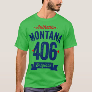 Authentic Montana 406エリアコード Tシャツ