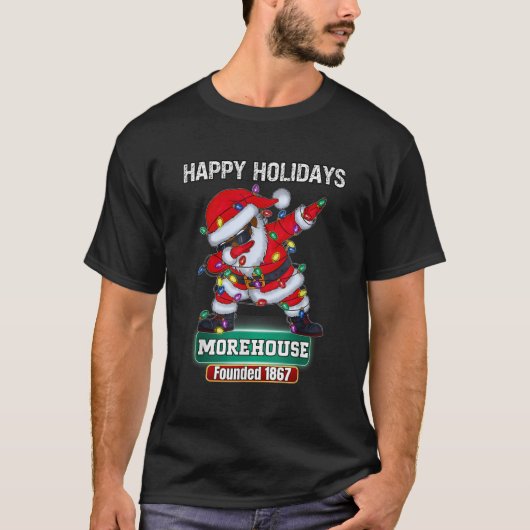 Authentic Morehouse HBCU Holiday  Unisex Black Sma Tシャツ (正面)