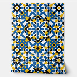 Authentic Moroccan Zellij Arabesque Geometric  壁紙