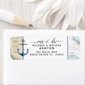 Authentic #Nautical Chartいかり#Florida #Wedding ラベル (インサイチュ)