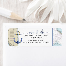 Authentic #Nautical Chartいかり#Florida #Wedding ラベル