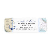 Authentic #Nautical Chartいかり#Florida #Wedding ラベル (正面)